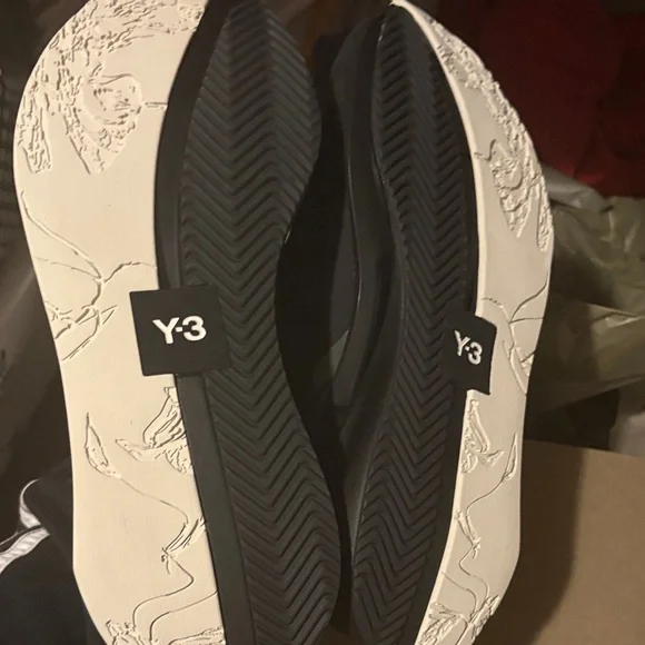 Y-3 Black and White Athletic Shoes - Picture 3 of 5